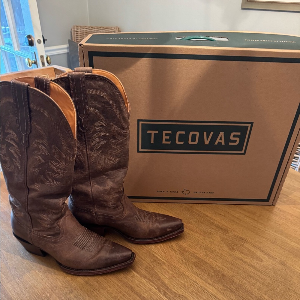 Tecovas The Annie Dark Cafe Goat Western Boots 7.5